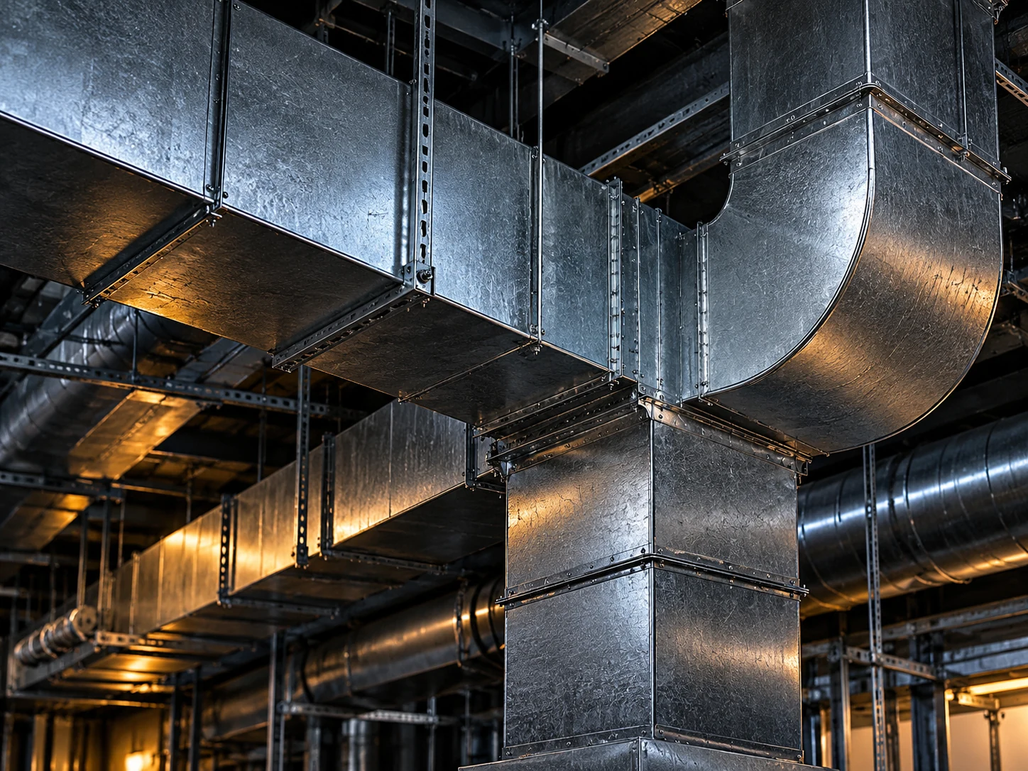 Geometrías de ductería galvanizada para distribución de aire